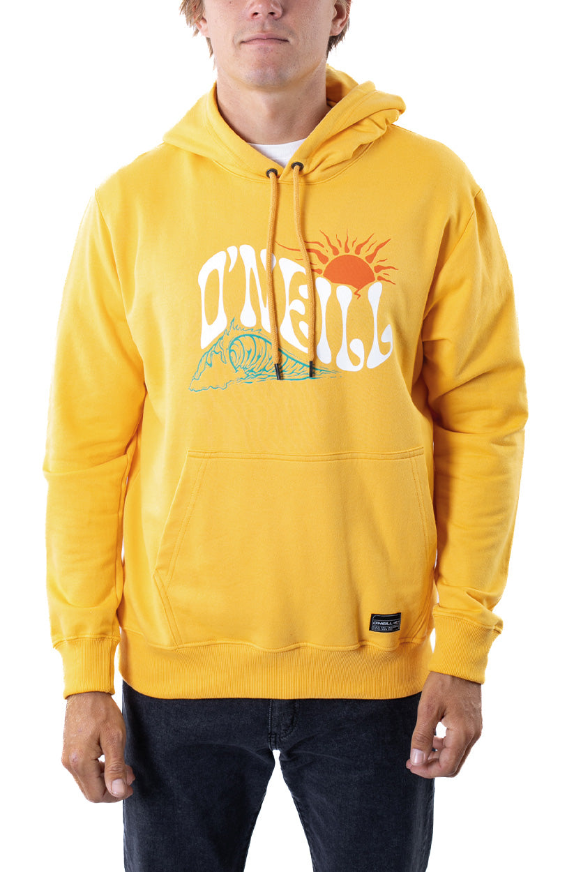 Indumentaria Buzo Negro Con Amarillo Buzo Canguro Lefty O'Neill