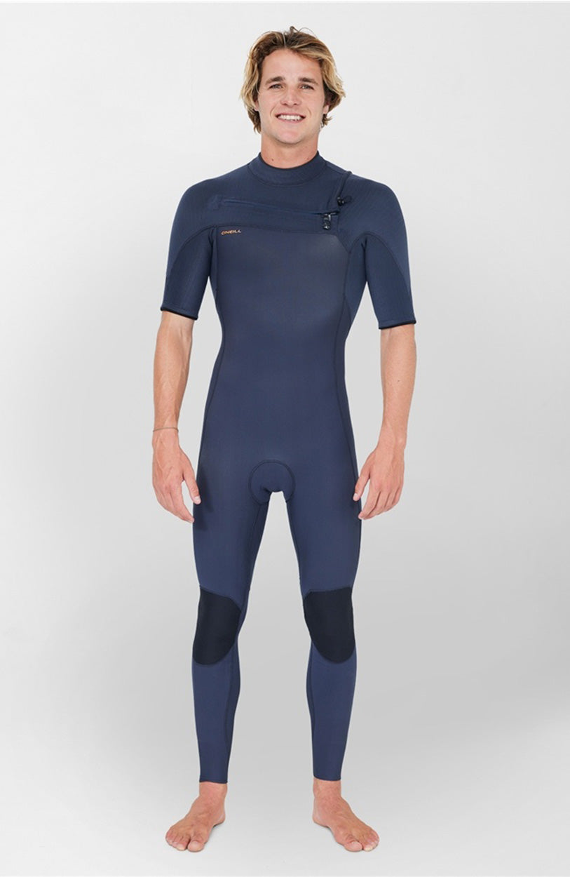 HyperFreak 2mm Short Arm Steamer Chest Zip Wetsuit - Grey