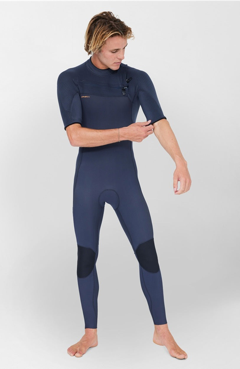 HyperFreak 2mm Short Arm Steamer Chest Zip Wetsuit - Grey
