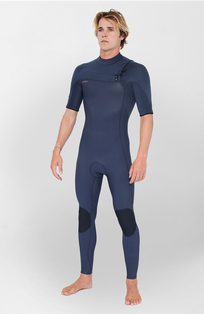 HyperFreak 2mm Short Arm Steamer Chest Zip Wetsuit - Grey