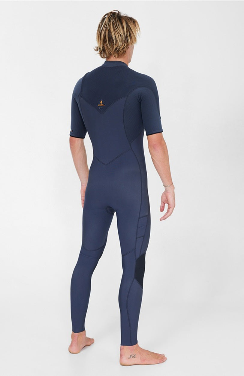HyperFreak 2mm Short Arm Steamer Chest Zip Wetsuit - Grey