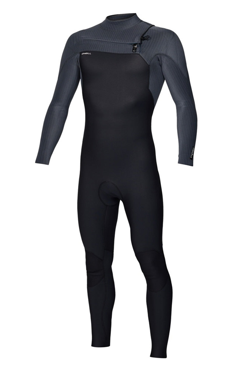 HyperFreak 3/2MM Steamer Chest Zip Wetsuit - Black/Grey