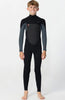 Boy's Defender 3/2mm Steamer Chest Zip Wetsuit - Black/Grey